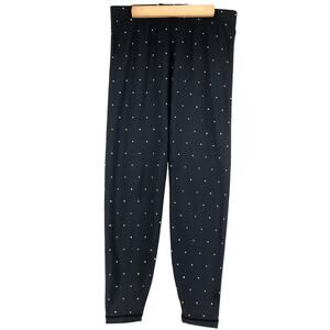 Adam Selman Sport Womens Size L Black Dotted Slim Leg Leggings Stretch